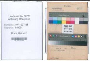 Entnazifizierung Heinrich Koch , geb. 30.12.1896 (Mechaniker)