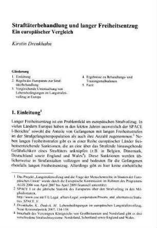245-256, Straftäterbehandlung und langer Freiheitsentzug. Ein europäischer Vergleich