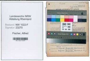 Entnazifizierung Alfred Fischer , geb. 01.03.1906 (Metzger)