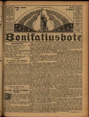 Erste Ausgabe vom Sonntag, den 04. November 1928.