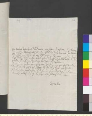 Brief von Vary, Luise an Goethe, Johann Wolfgang von