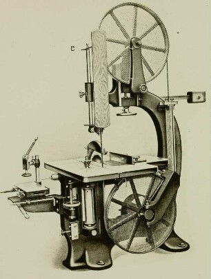 Bandsäge mit Kreissäge, Fräsmaschine und Langbohrmaschine