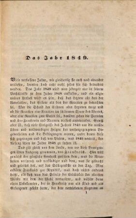 Das Jahr 1849 : eine politische Darlegung und Betrachtung