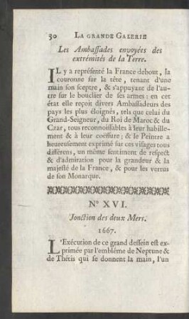 No. XVI. Jonction des deux Mers. 1667.