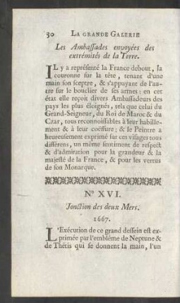 No. XVI. Jonction des deux Mers. 1667.