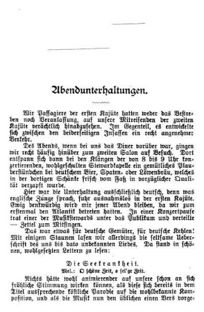 Abendunterhaltungen