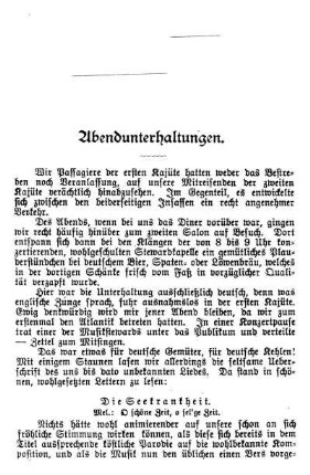 Abendunterhaltungen