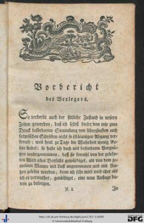 Vorbericht des Verlegers.