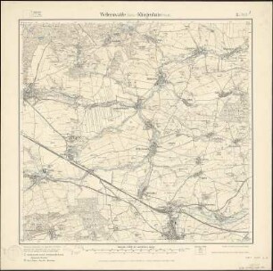 Meßtischblatt Wellerswalde (Sächs.) - Klingenhain (Preuß), 1914 : Wellerswalde (Sächs.) - Klingenhain (Preuß). - Aufgen. 1904, hrsg. 1906, einz. Nachtr. 1914. - 1:25000. - Leipzig, 1914. - 1 Kt.