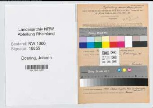 Entnazifizierung Johann Doering, geb. 13.07.1894 (Justizsekretaer)
