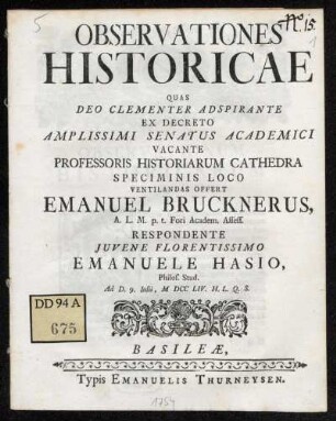 Observationes Historicae