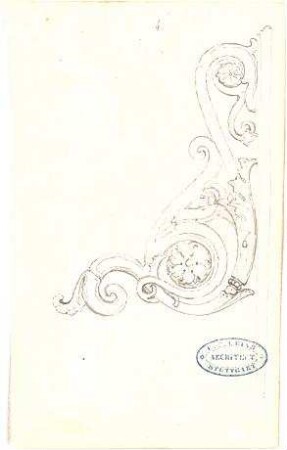 Leins, Christian Friedrich von; Paris (Frankreich); Pariser Handzeichnungen - Dekoration (Ansicht)