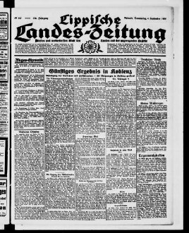 Lippische Landes-Zeitung : ältestes und weitverbreitetes Blatt des Landes und der angrenzenden Bezirke