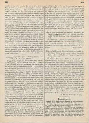 298 [Rezension] Kuno Fischer - Geschichte der neueren Philosophie im Urteil der Jahrzehnte 1852 - 1924