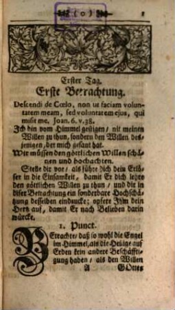 Des Bettenden Christen ... Geistliche Einsamkeit, 2. Zu Erhaltung der Gleichförmigkeit mit dem Göttlichen Willen, Abzihlend und eingerichtet