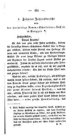 Zehnter Jahresbericht von der freiwillige Armen-Schullehrer-Anstalt in Beuggen