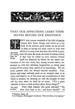 That Our Affections Carry Themselves Beyond Our Existence
