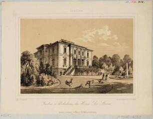 Garten und Villa von Dr. Gustav Adolf Struve (Sohn von Friedrich A. A. Struve) in der Prager Straße 18 in Dresden