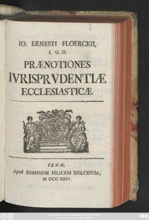 Io. Ernesti Florckii, I. u. D. Prænotiones Ivrisprvdentiæ Ecclesiasticæ