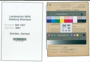 Entnazifizierung Gerhard Scholten, geb. 09.10.1890 (Verw.Beamter)