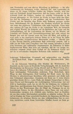 122-123 [Rezension] Lothringer Volksmärchen