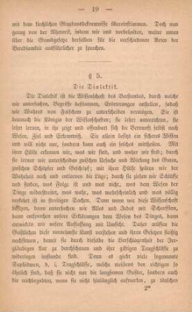 § 5. Die Dialektik