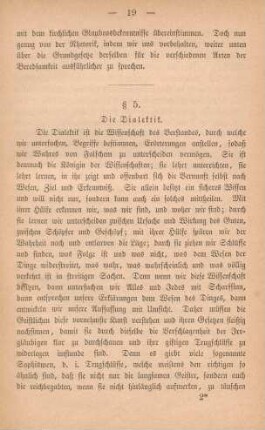§ 5. Die Dialektik
