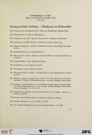 B. Nachmittags 4-7 Uhr (Nr. 251-529)