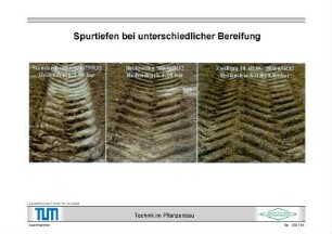 Spurtiefen bei unterschiedlicher Bereifung