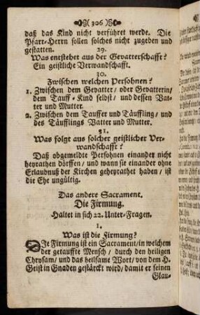 306-316, Das andere Sacrament