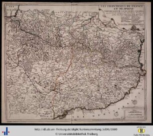 Les frontieres de France et d'Espagne.