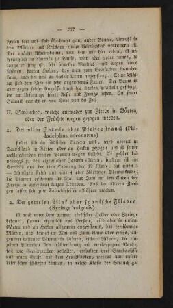 B. II. Straeucher, welche entweder zur Zierde in Gaerten [...]