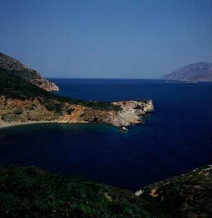 Kyra Panagia. Bucht beim Kloster im Norden der Insel
