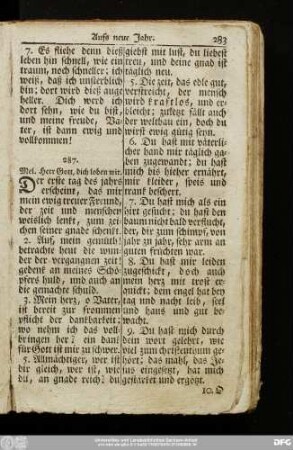 [26. Aufs neue Jahr.]
