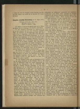 Sechzehnte ordentliche Versammlung am 19. Dezbr. 1874