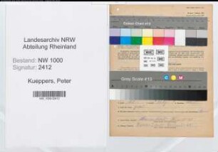 Entnazifizierung Peter Kueppers, geb. 12.07.1905 (Baecker)