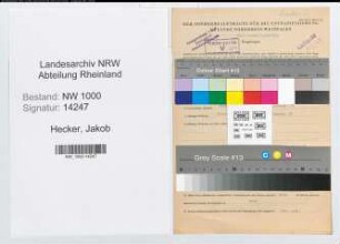 Entnazifizierung Jakob Hecker, geb. 04.11.1887 (Postbetriebswart)