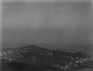 Barcelona : Blick vom Hausberg Tibidabo auf die Stadt Barcelona