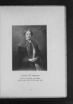 Marianne Burchard, geb. Goßler. (10. November 1830 - 24. November 1908)