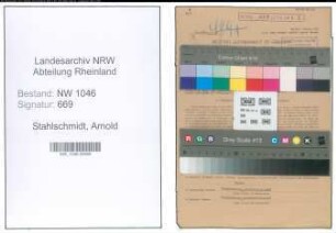 Entnazifizierung Arnold Stahlschmidt , geb. 10.08.1896 (Arbeitsamtsangestellter)