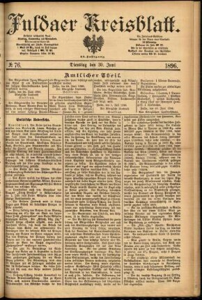 Ausgabe vom Dienstag, den 30. Juni 1896.