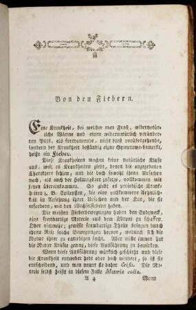 Von den Fiebern. - Von den Wechselfiebern.