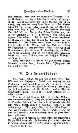 V. Die Friedrichsstadt