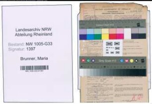 Entnazifizierung Maria Brunner , geb. 07.08.1905 (Lehrerin)