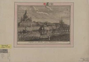 Ansicht von Dresden, Kupferstich, vor 1777 : Ansicht von Dresden gegen Mitternacht / C. G. Nestler sculps. - [Dresden] , [1777]. - 1 Kunstbl. : Kupferstich ; 23 x 15 cm