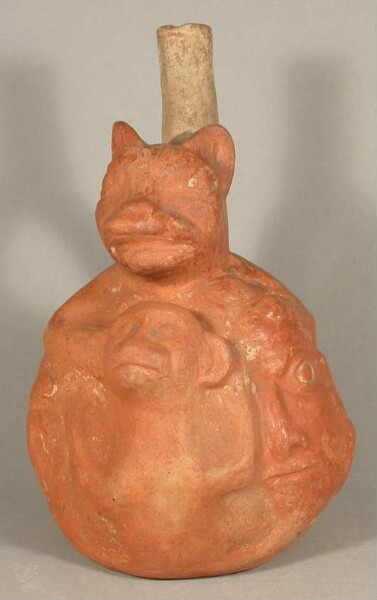 Relief and application: zoomorphic and anthropomorphic heads