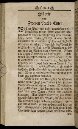 Historie von Zweyen Nacht-Eulen.