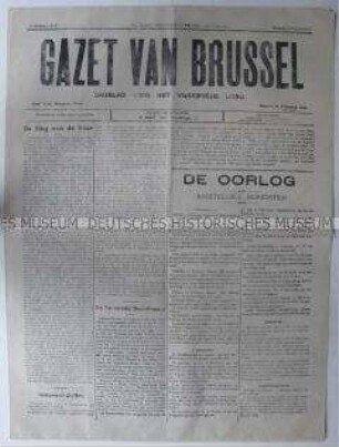 Belgische Tageszeitung in flämischer Sprache "Gazet van Brussel"