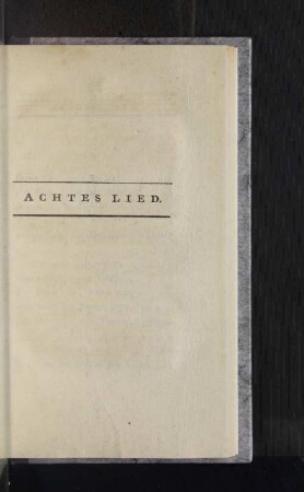 Achtes Lied.