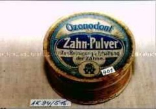 Pappschachtel für Zahn-Pulver "Ozonodont"
